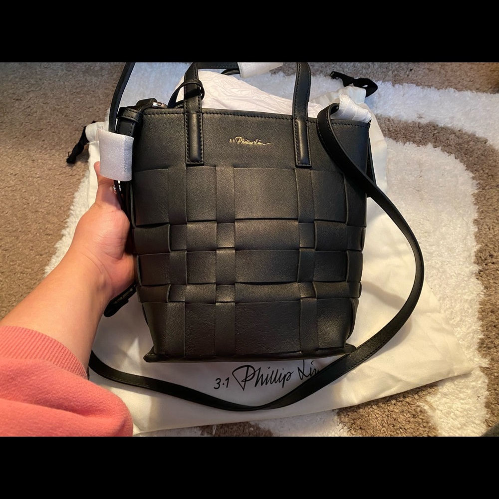 New 3.1 phillip lim odita mini modern lattice bucket in black